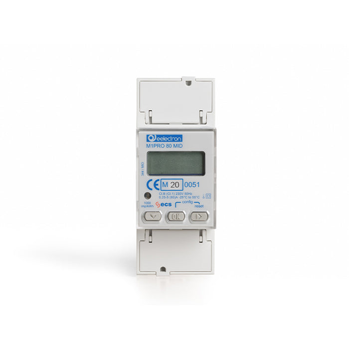 Jednofázový digitálny merač energie PM10E02IRE s priamym pripojením 80A