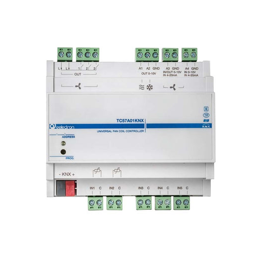 TC57A01KNX Univerzálny Fancoil KNX ovládač  6-výstupov, 0-10V